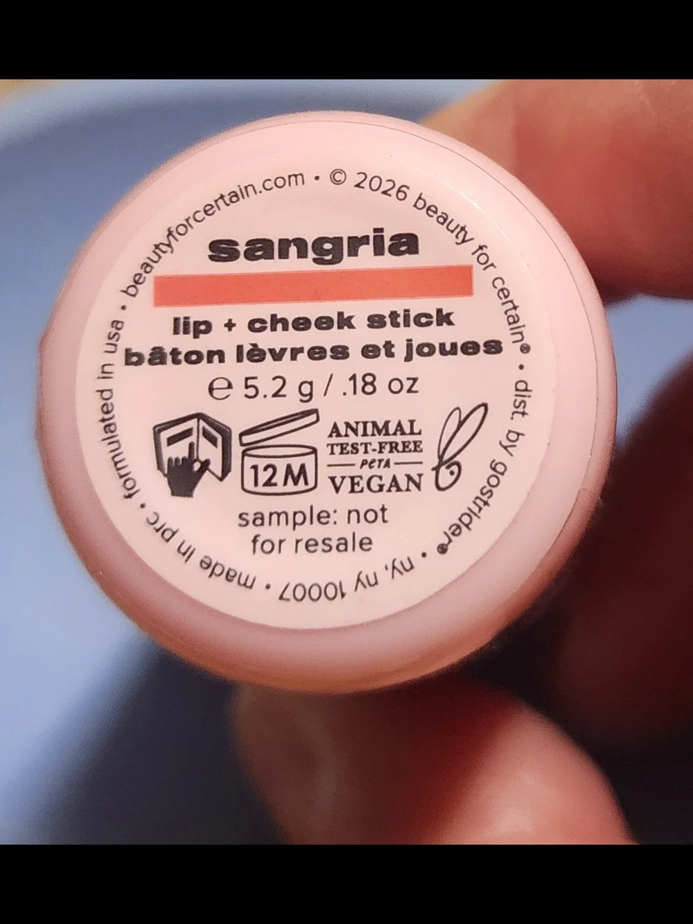 This Beauty For Certain lip and cheek stick in the shade Sangria Dual-Purpose
